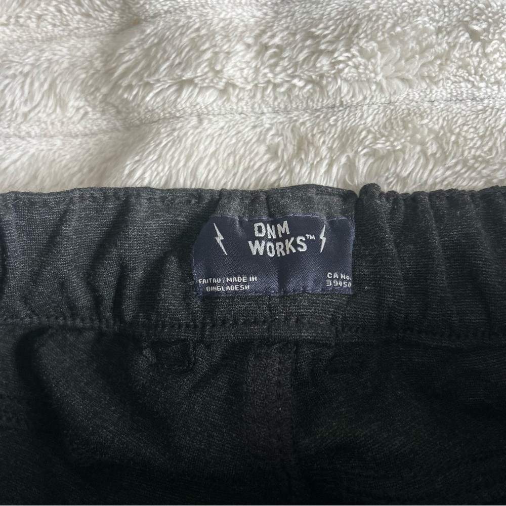 Mens DNM Works Jaeger Size Small Soft Dark Grey Cuffed Joggers Sweatpants - Picture 5 of 9